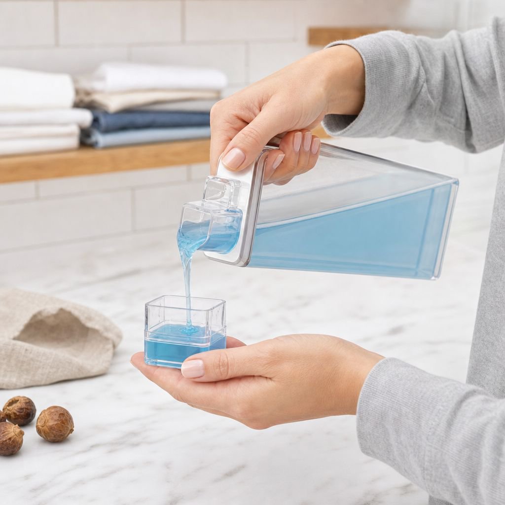 JMY Liquid Dispensing Bottle, 1000ml Large Capacity Laundry Detergent Bottle, Slim Design, Space-Sav