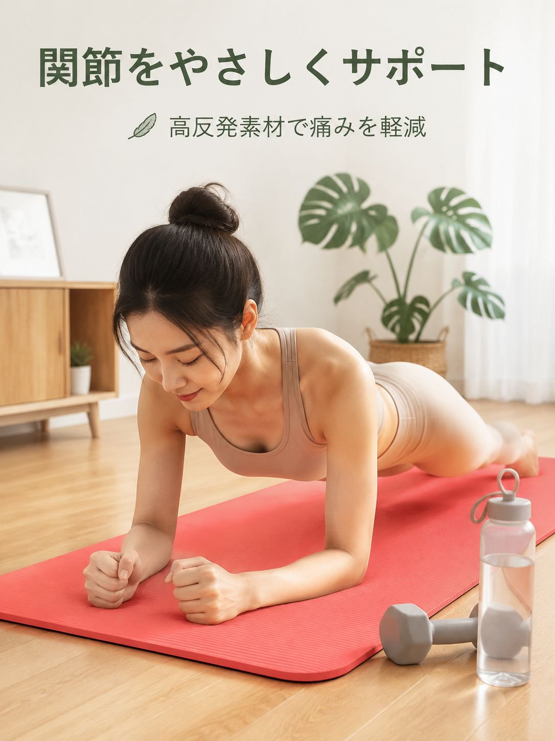 滑り止め付き厚手ヨガマット