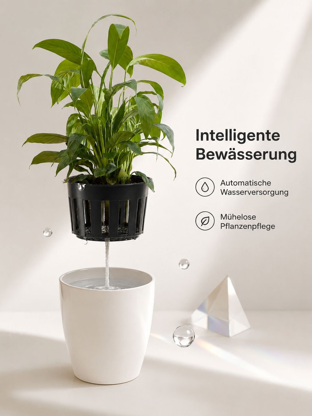 Plastik Blumentöpfe automatisch wässern Blumentöpfe