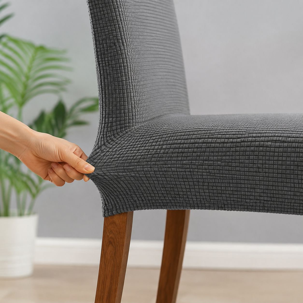 Home Stretchable Velvet Chair Cover Anti-Stain