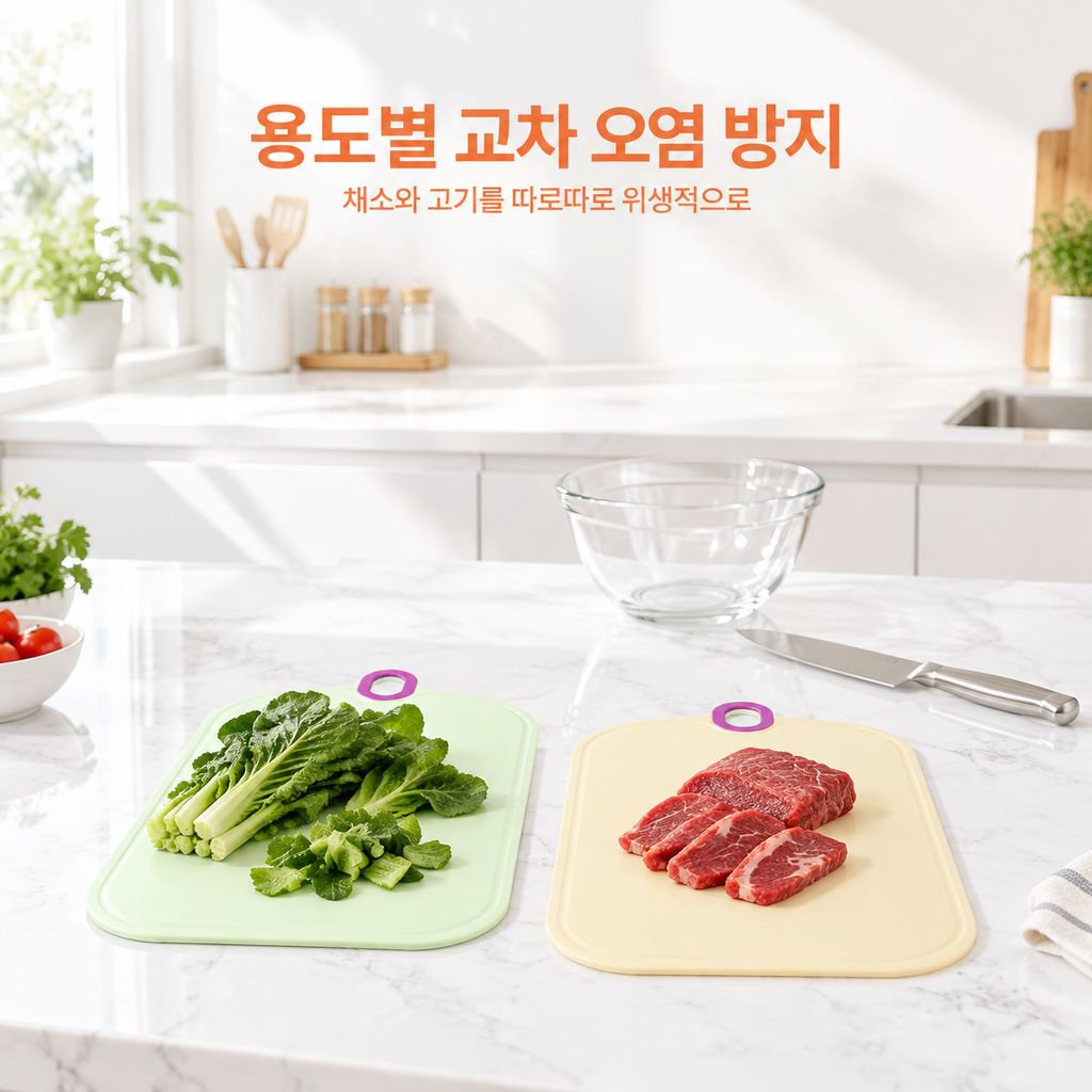 주방 도마 가정용 양면 미끄럼 방지 곰팡이 방지 과일 도마 아기용 전용 도마 항균