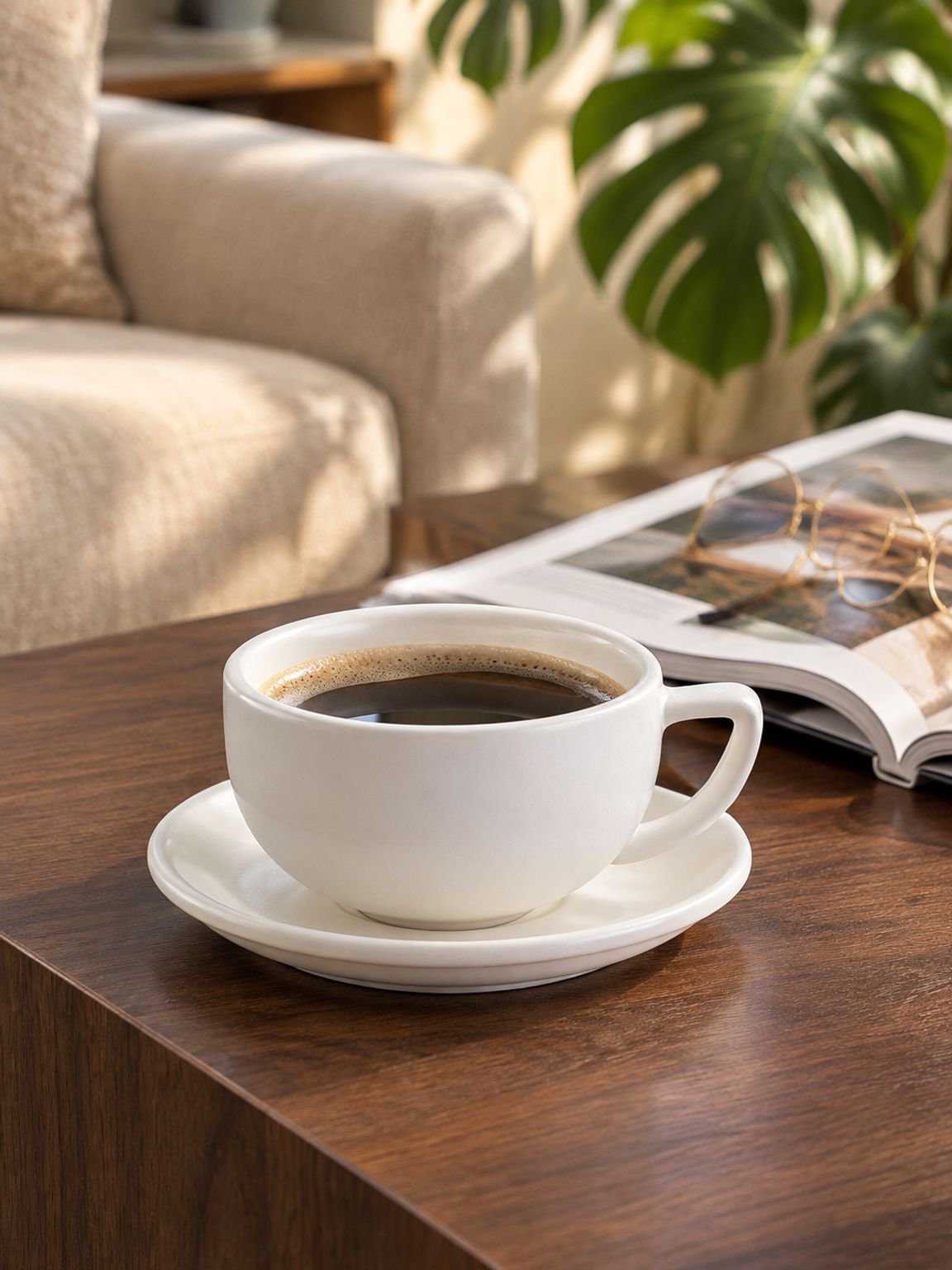 Matte ceramic coffee cup set