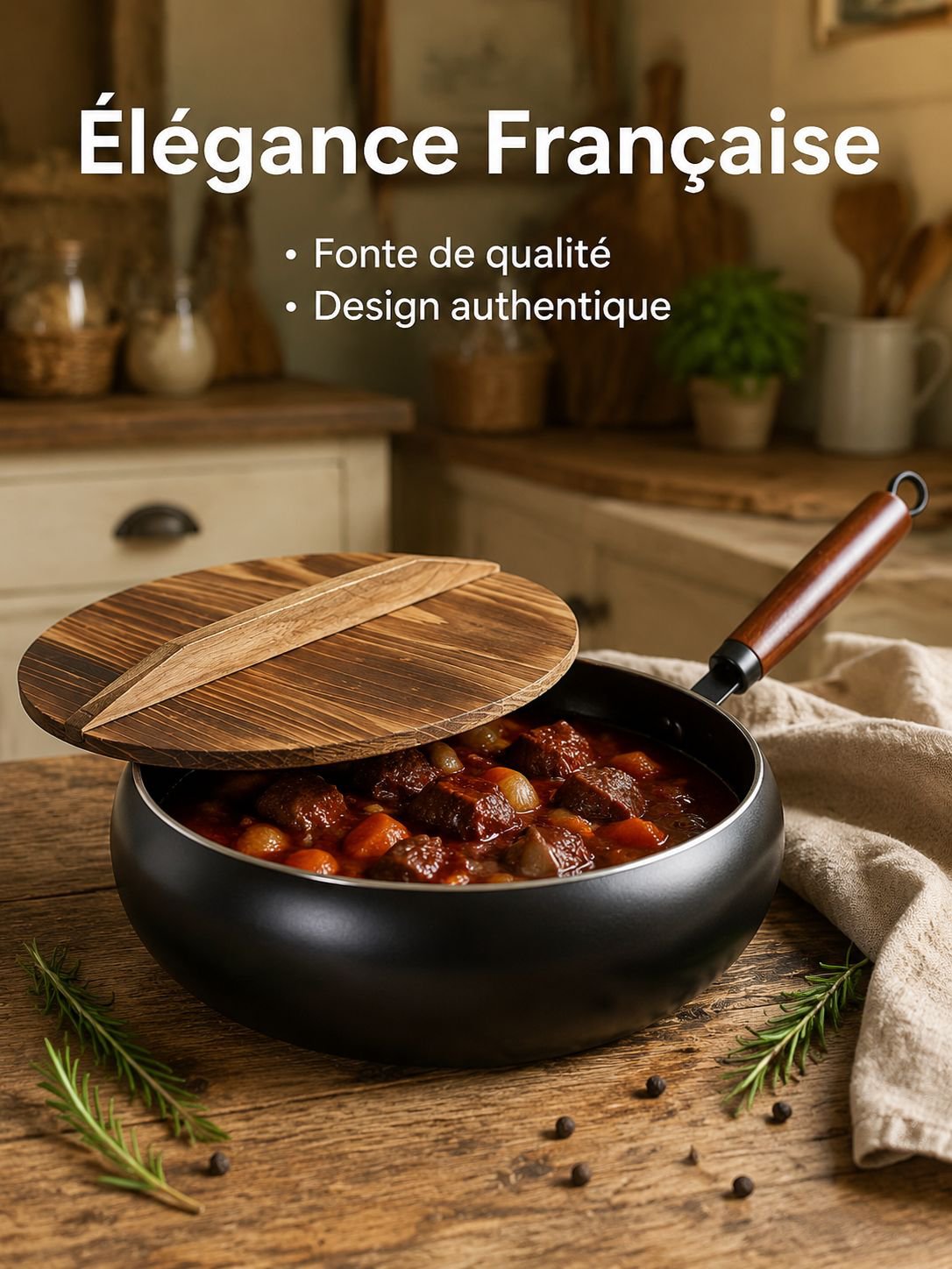 Casserole en fonte multifonction pour la maison