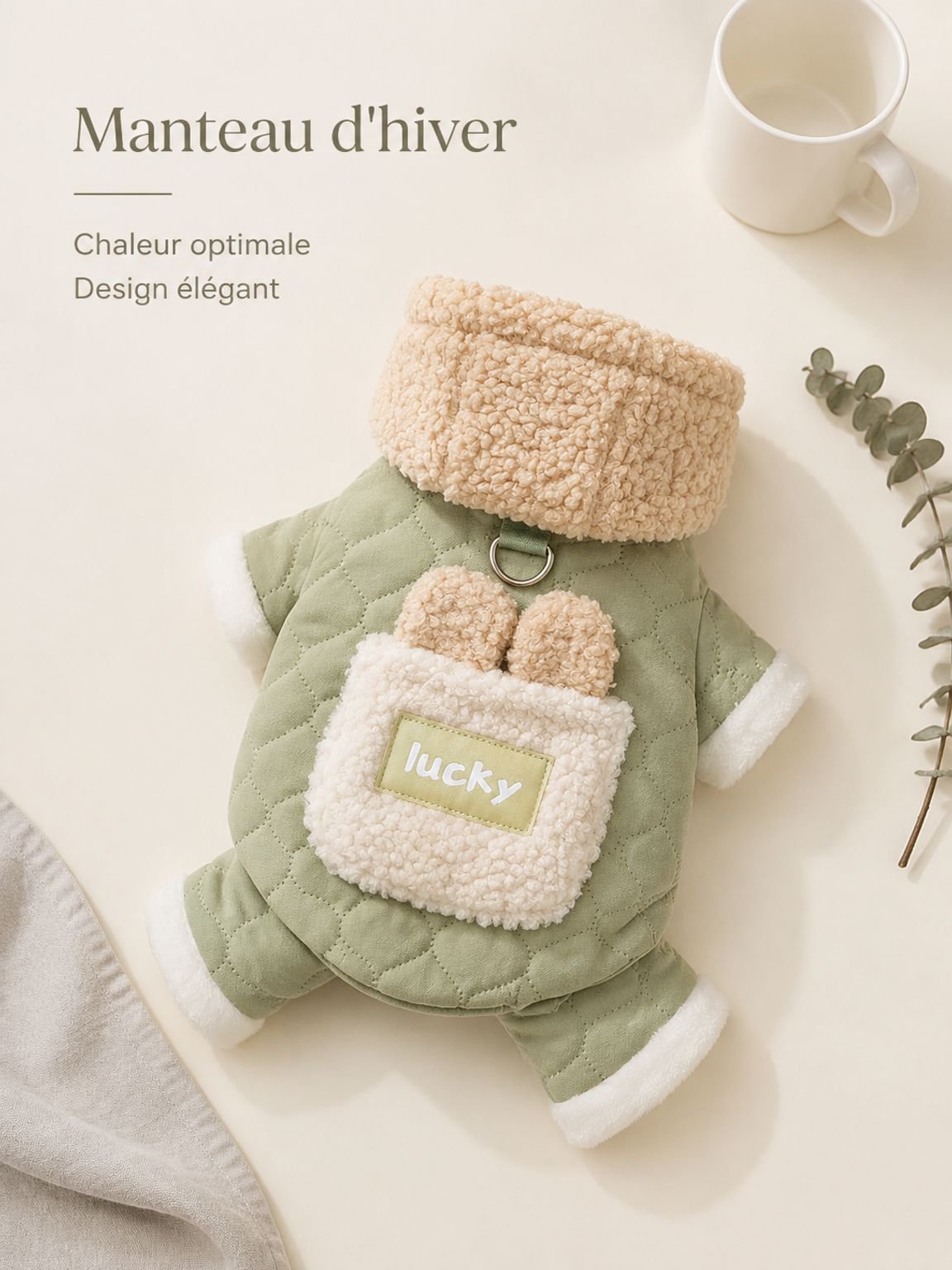 Manteau en coton isolant pour garder les animaux au chaud