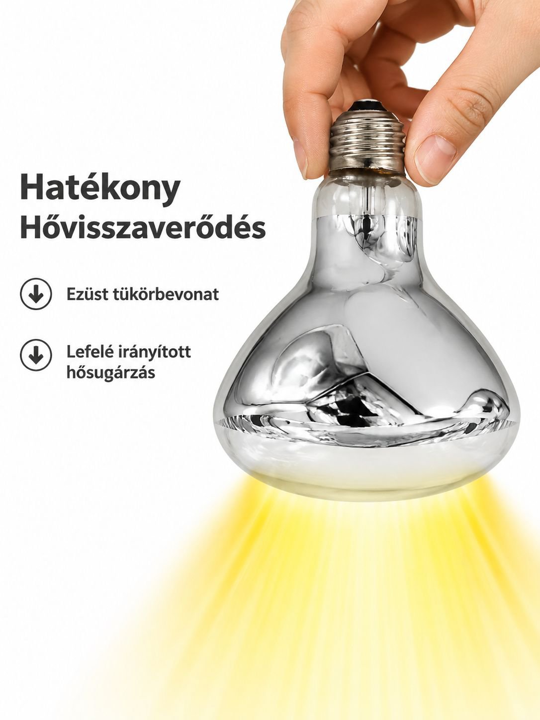Tenyésztési lámpa használat közben baromfihoz