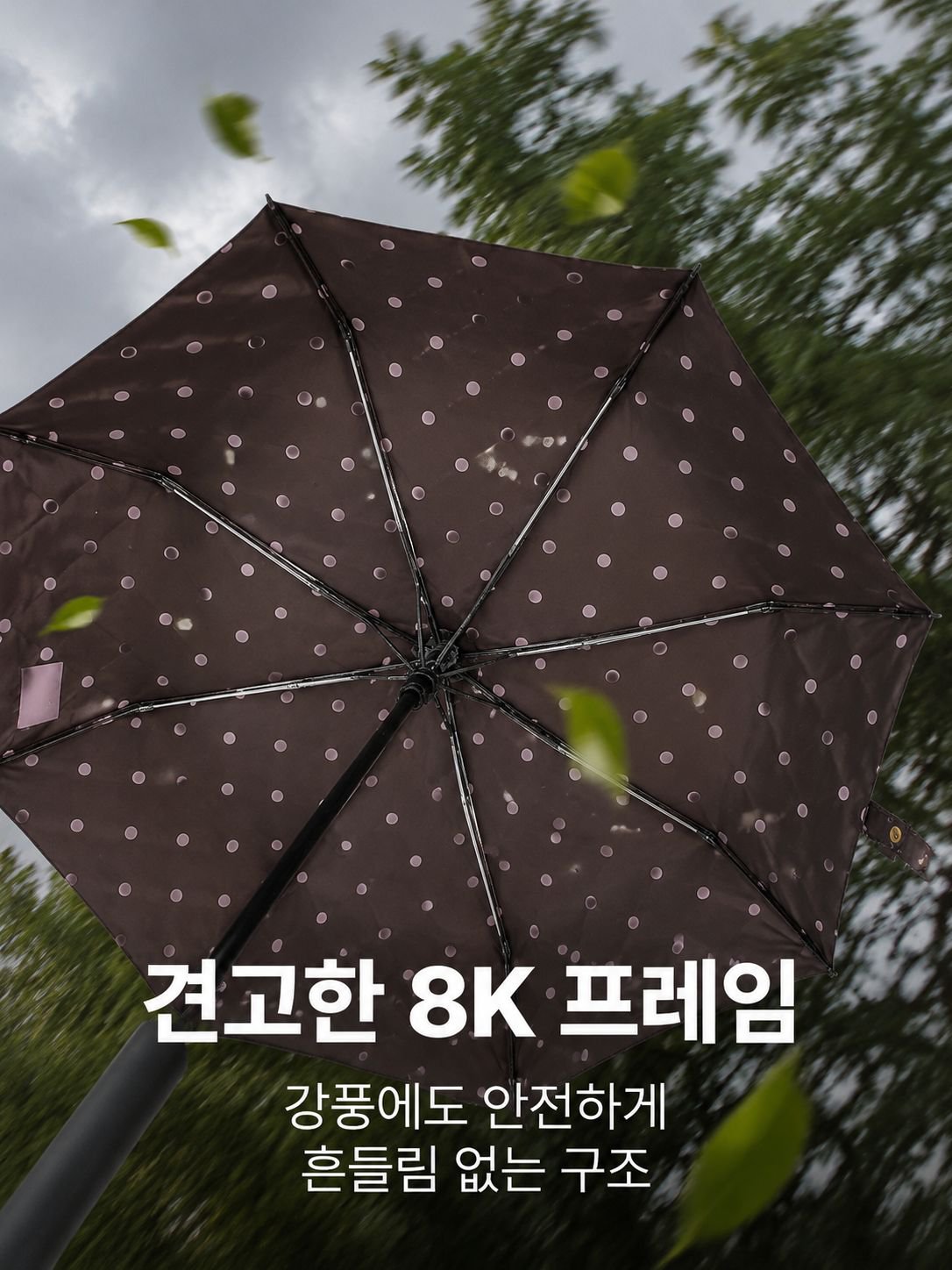 작은 물방울 무늬 접이식 우산