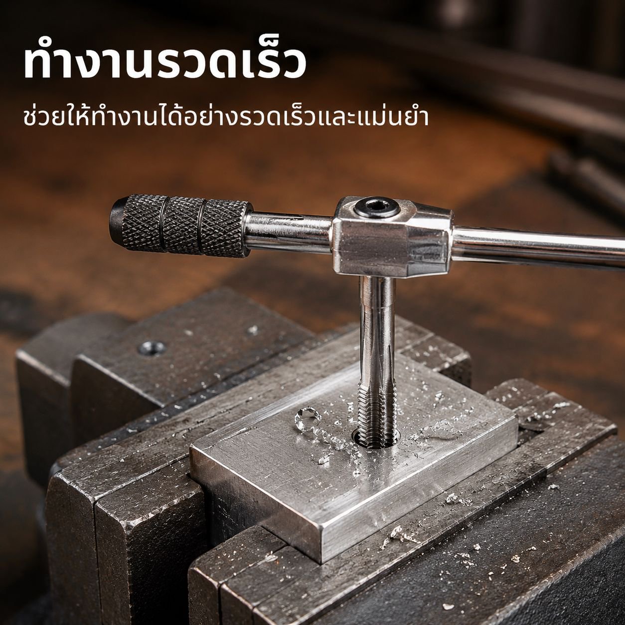ดอกต๊าป ดาย ประแจ และเครื่องมือช่างแบบต่างๆ หลายขนาด