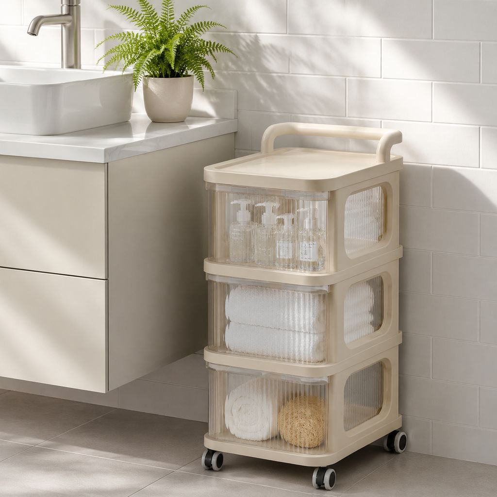 Solución de almacenamiento portátil para cocina y baño