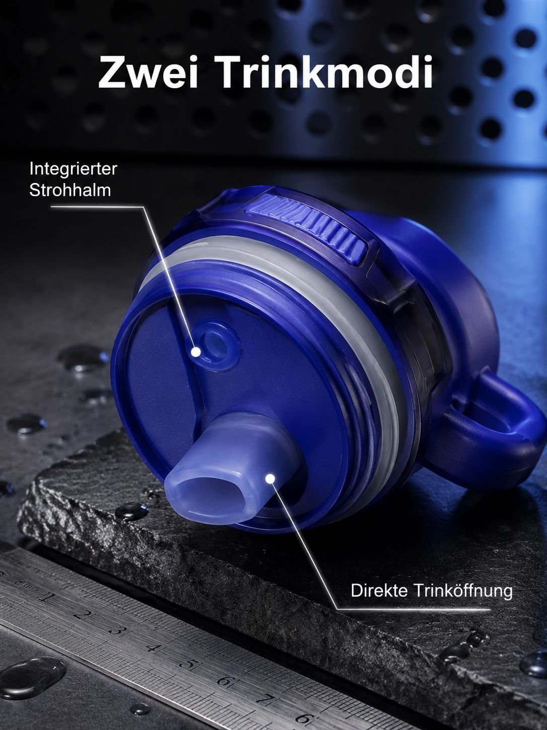 Praktischer Edelstahl-Thermobecher für den Arbeitsplatz