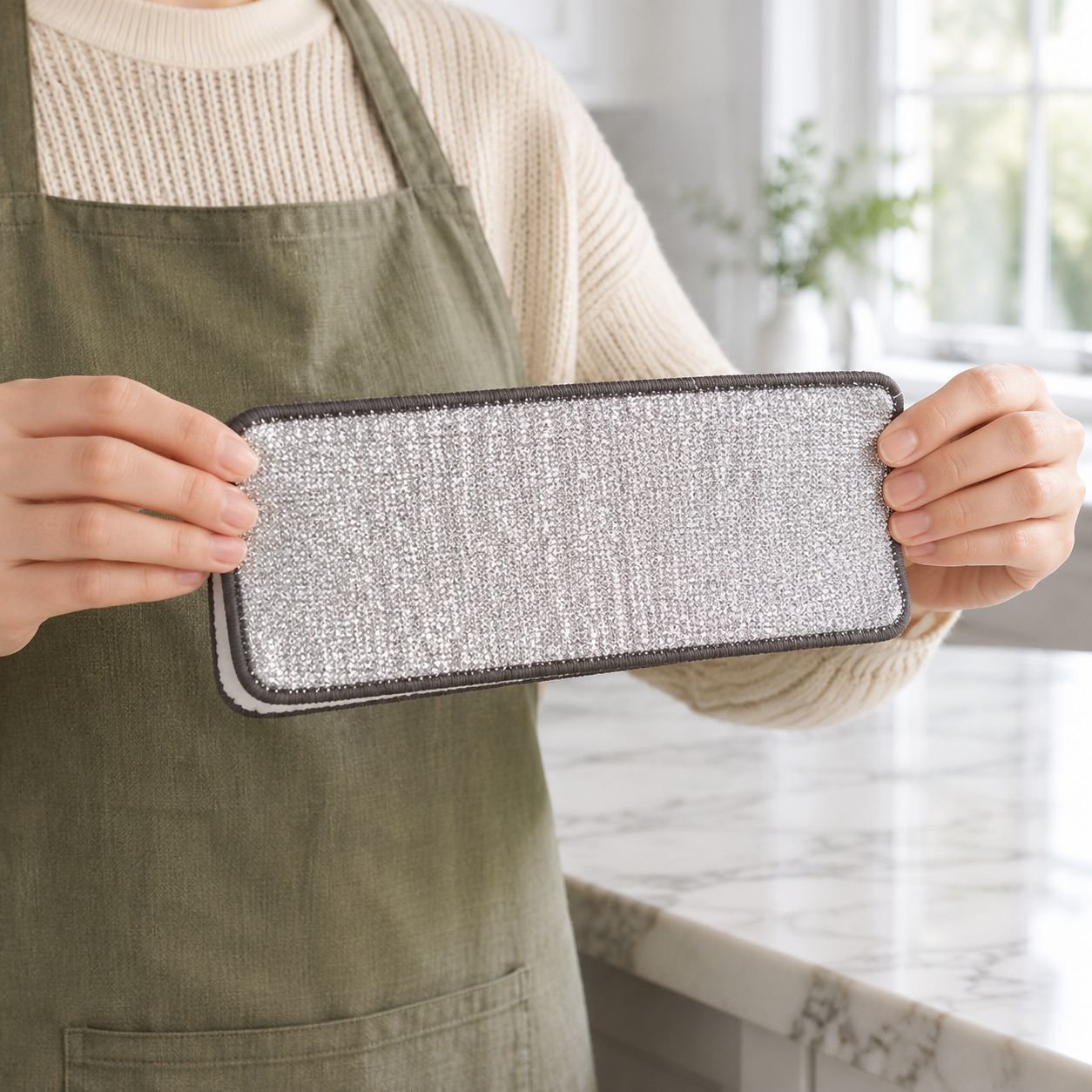 Reusable kitchen cleaning towel for tough stains