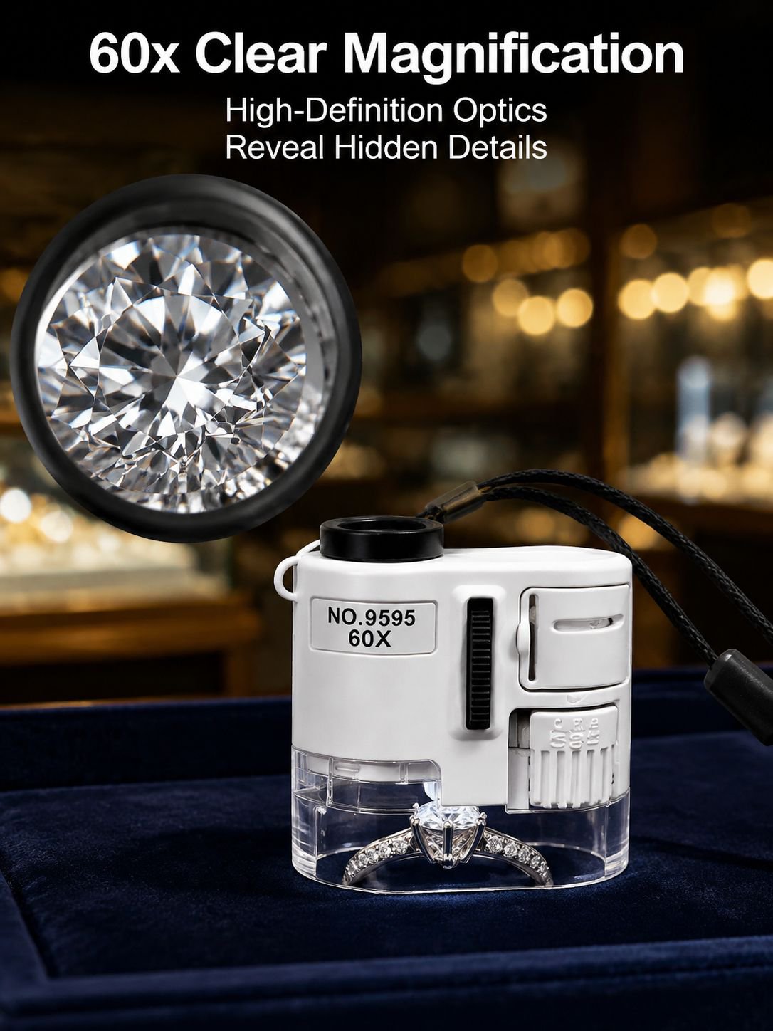 JMY - Portable Light 60x Magnifying Glass
