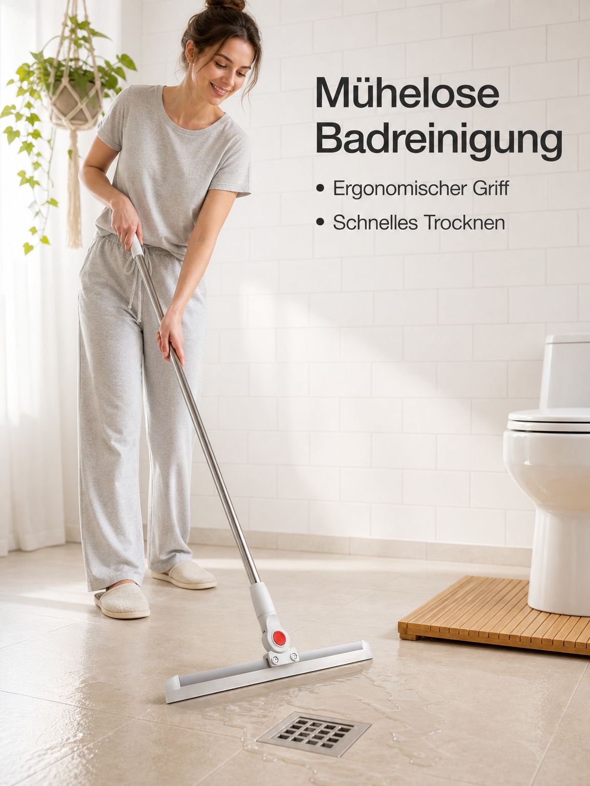 Multifunktionaler EVA Silikon Bodenabzieher für Balkon und Toilette