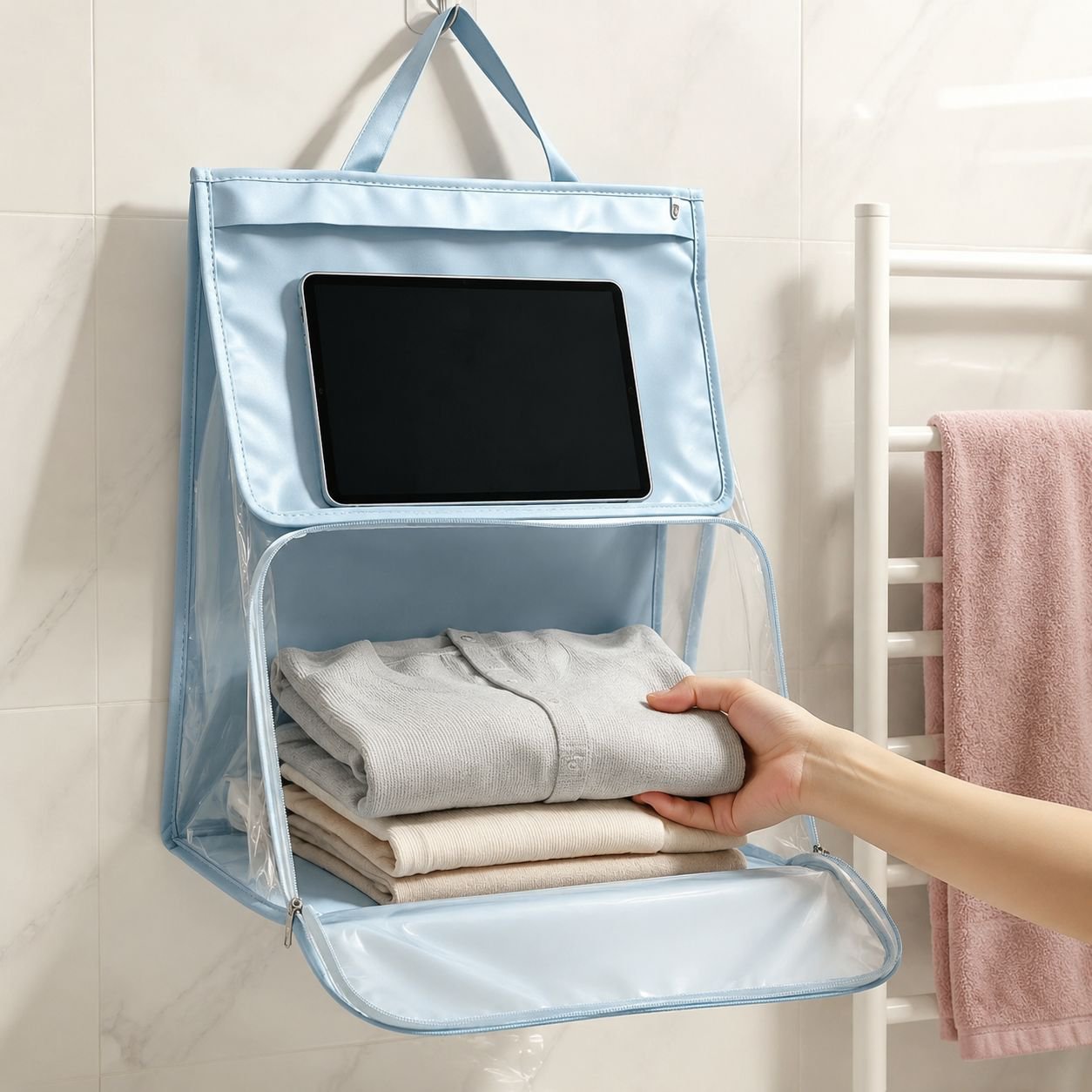 Wall-mounted Waterproof Bathroom Organizer Bag