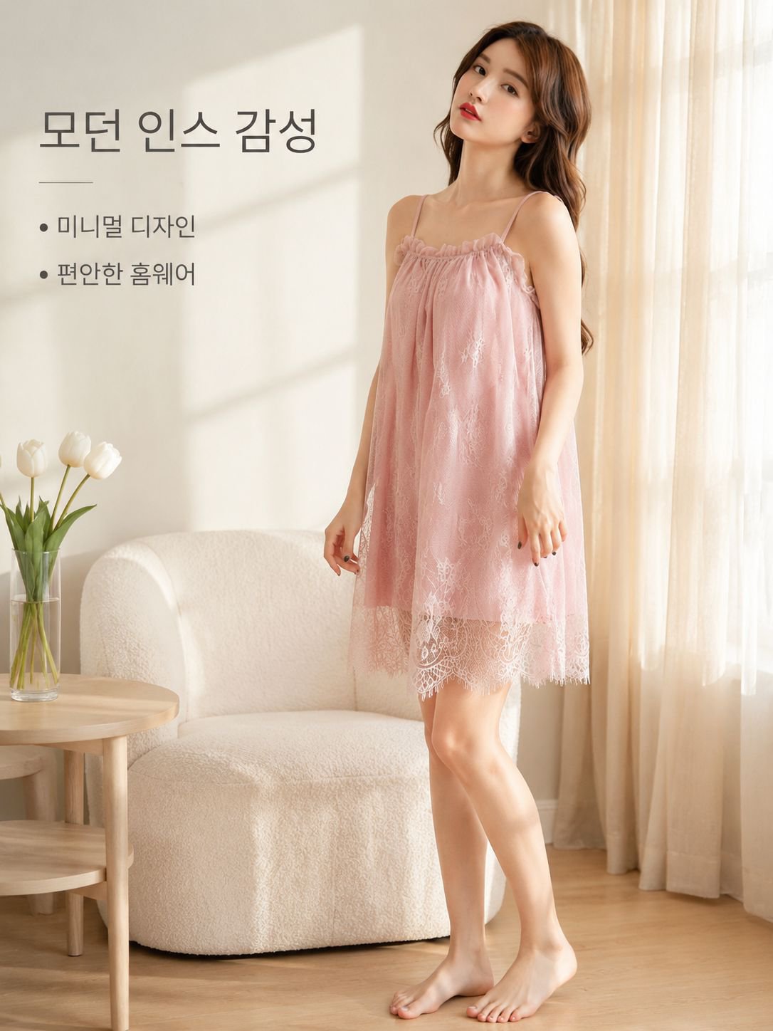 여성용 루즈핏 홈웨어 잠옷