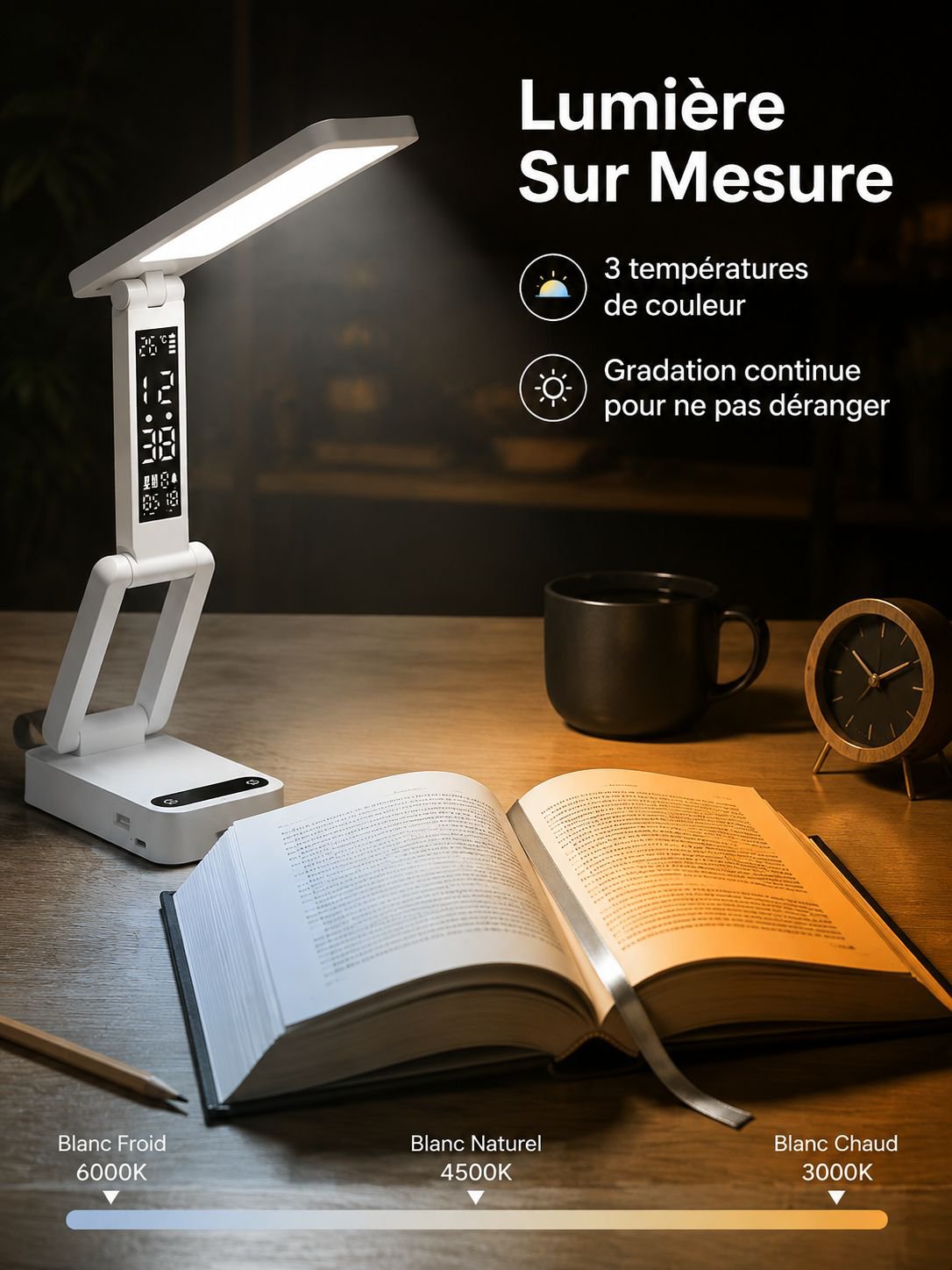 Lampe de bureau LED pour enfants avec protection des yeux