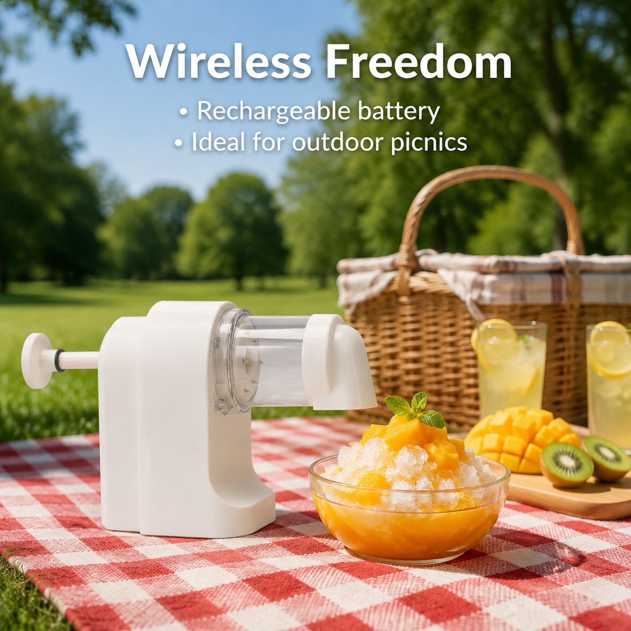 Automatic wireless ice shaver