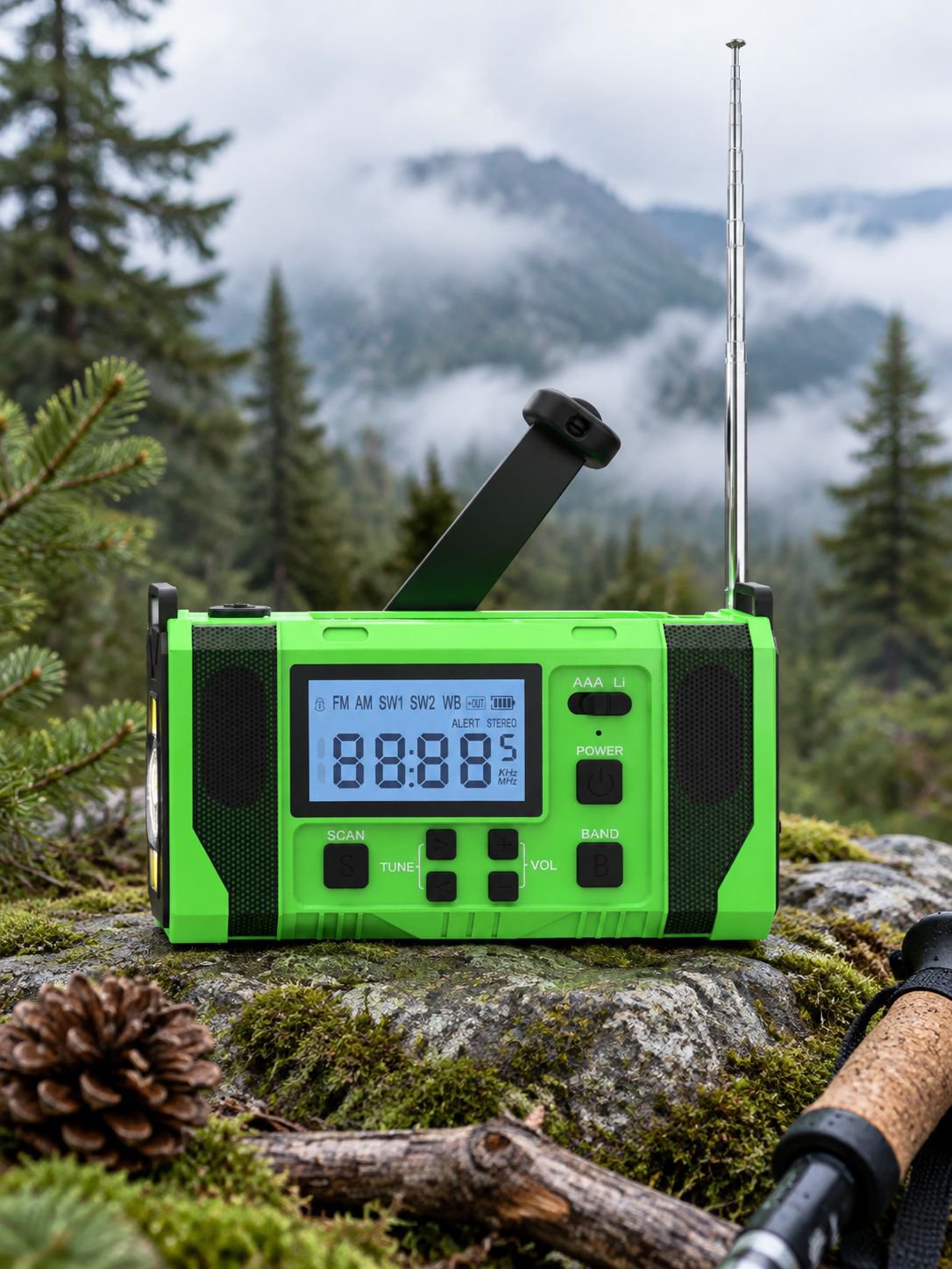 Wasserdichtes Radio mit Taschenlampe für Camping