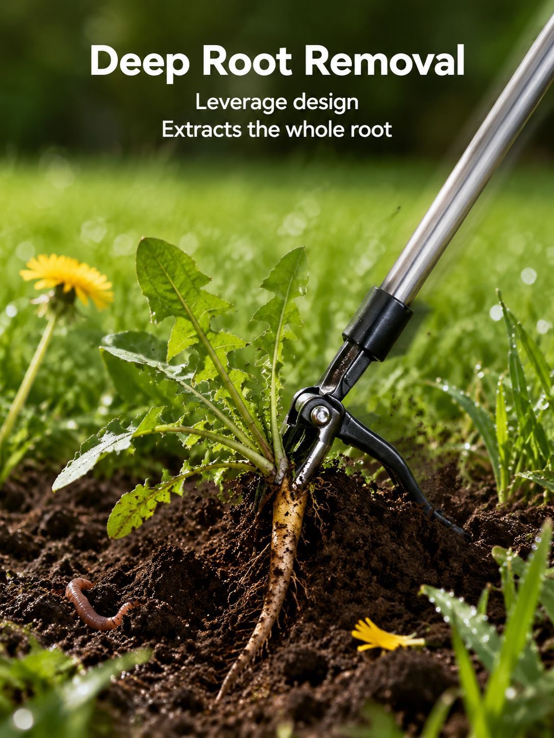 [Recommended by Gardeners] Back-Friendly Standing Manual Weeder