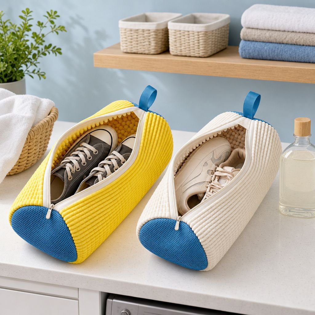 Protective shoe bag and brush set for delicate shoes