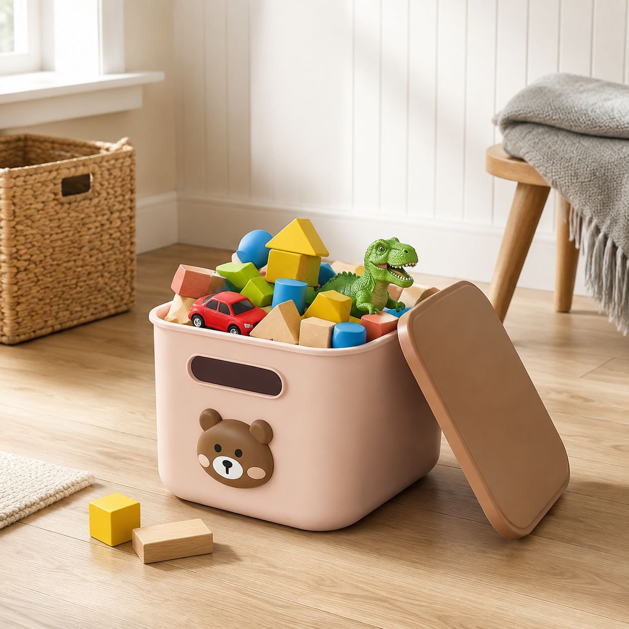 Desktop Storage Basket, Plastic Rectangular Organizer Box, Household Multi-purpose Storage Container