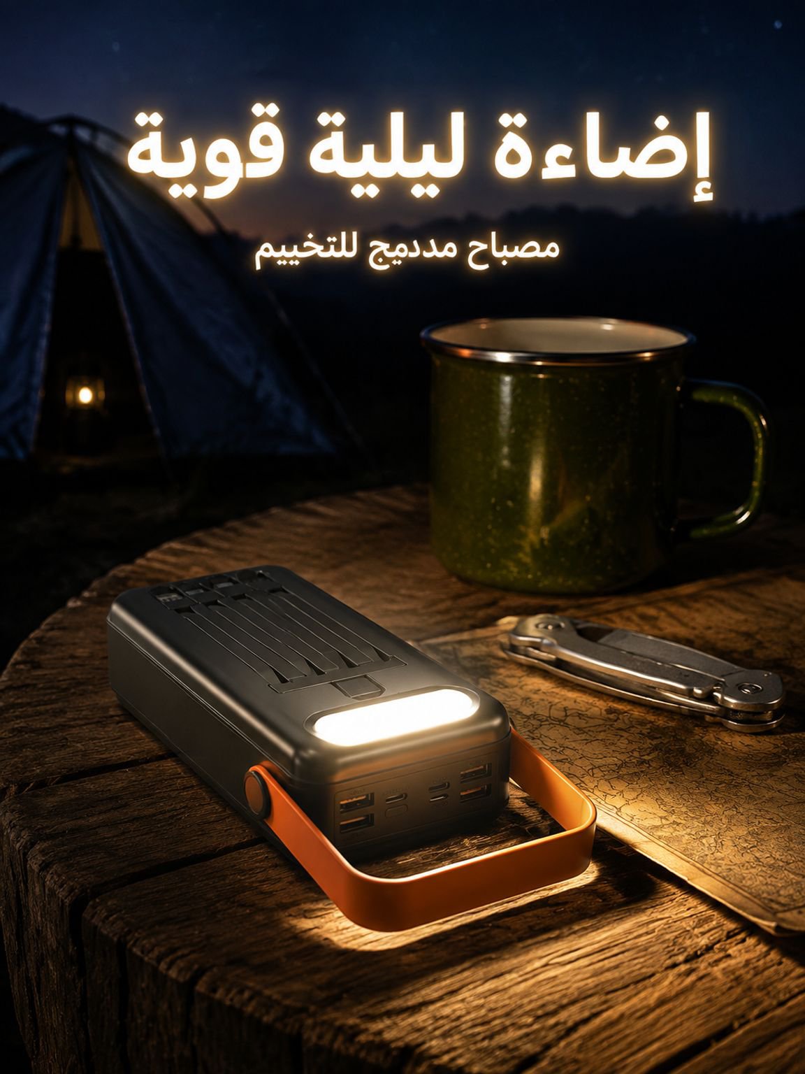 (الضوء يوفر الطاقة) شاحن متنقل بالطاقة الشمسية مزود بكابل بيانات مدمج