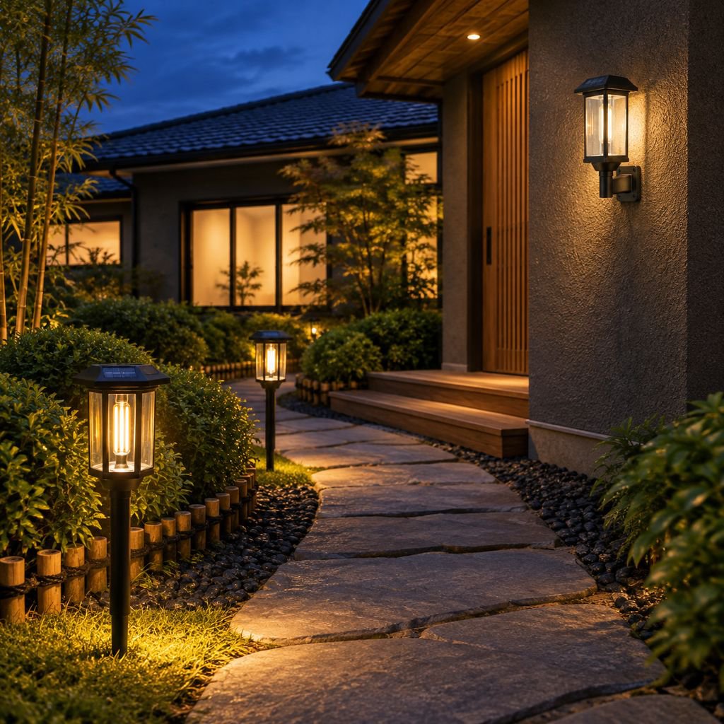 ソーラー屋外ガーデンライト LED芝生用地面設置型ライト 防水 庭園・景観装飾灯