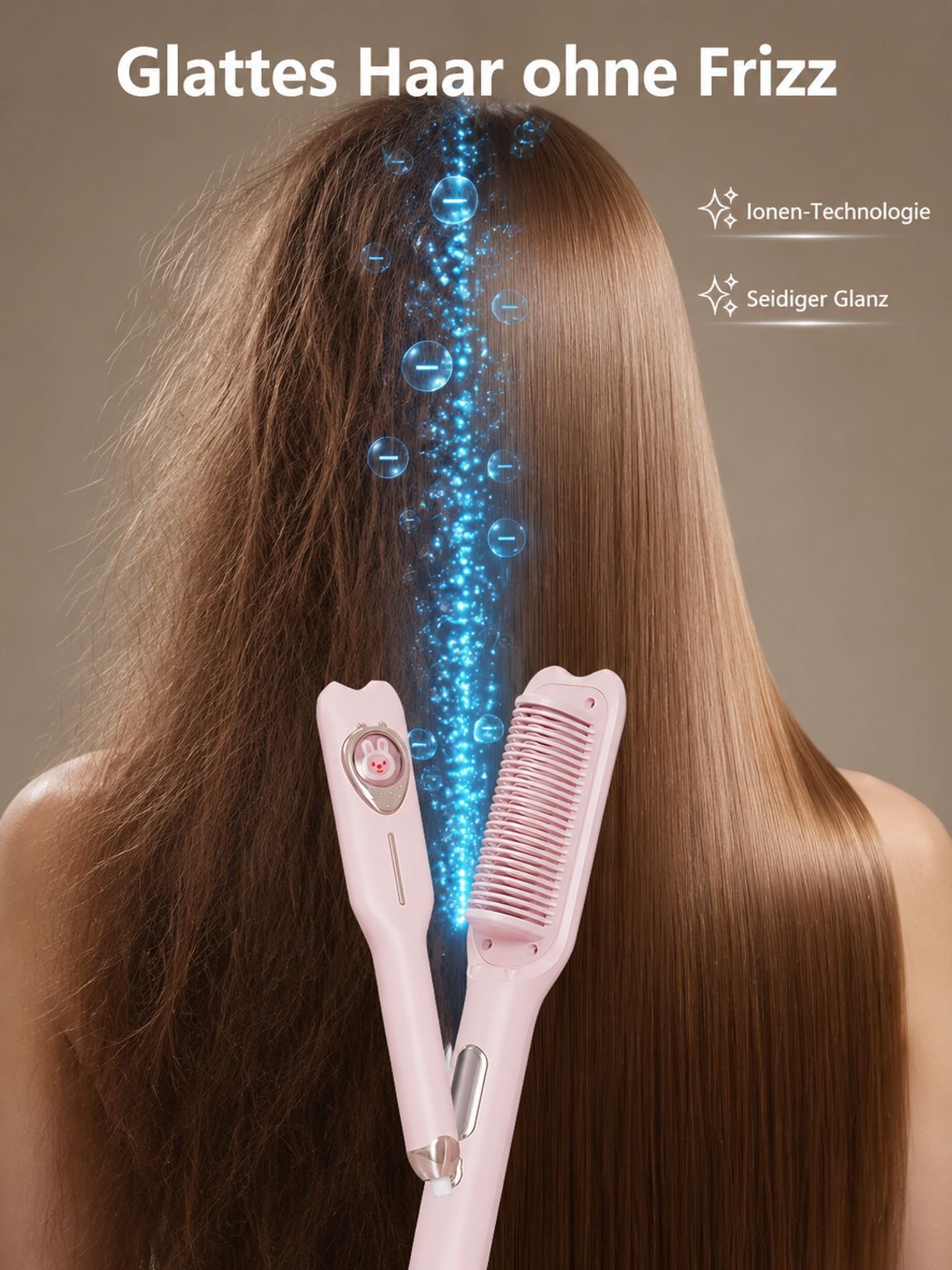 Langlebiges 2-in-1 Haarglätter und Lockenwickler für Anfänger
