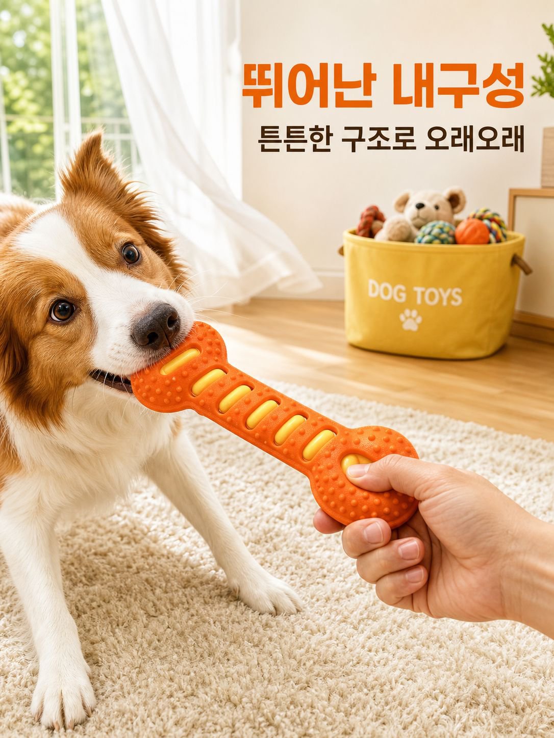 견고한 소리나는 뼈 개 장난감