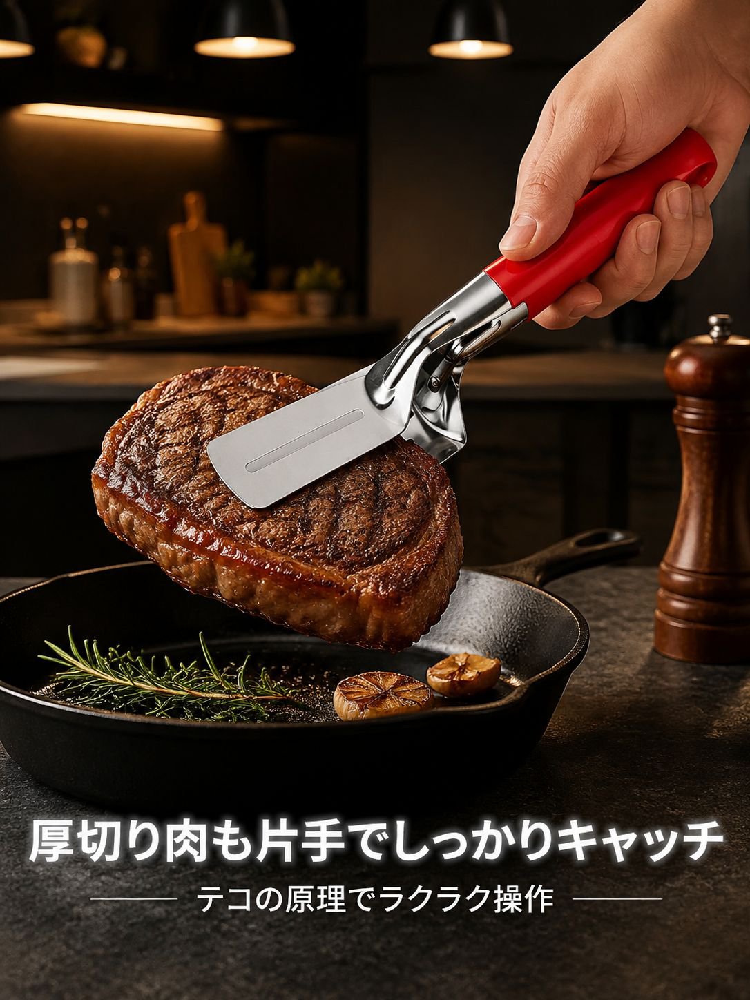多機能魚用フライ返しクリップ