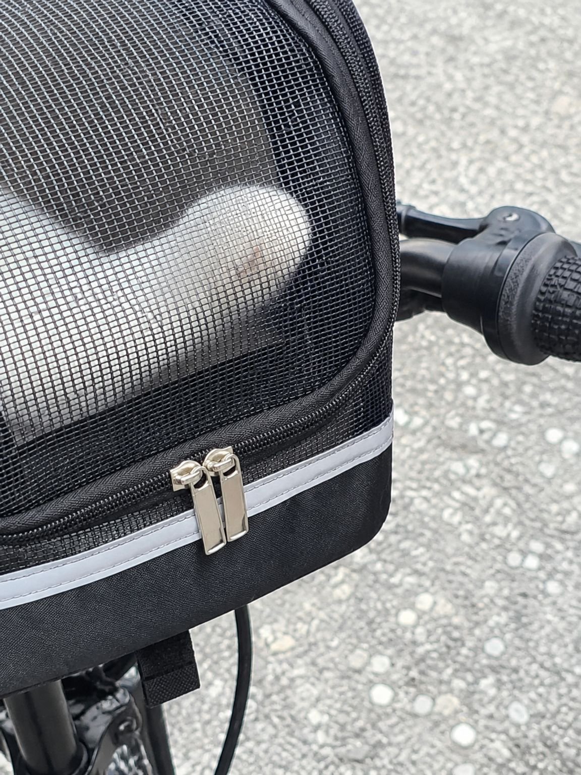 Foldable bicycle basket bag for small pets (cats and dogs), front bag, removable bicycle handlebar b