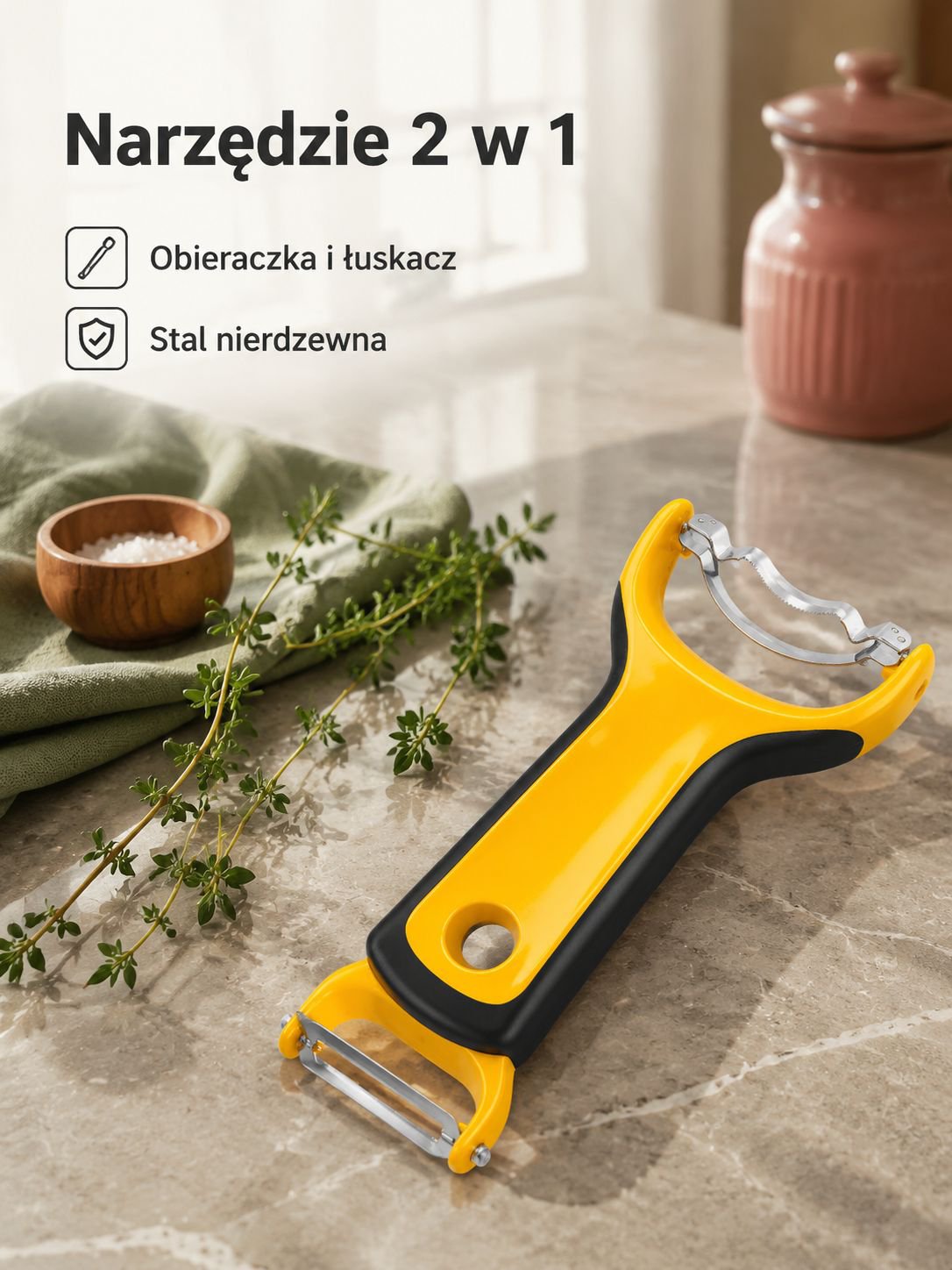 Wielofunkcyjna kuchenną tarkę do kukurydzy i warzyw oraz obieraczkę do owoców