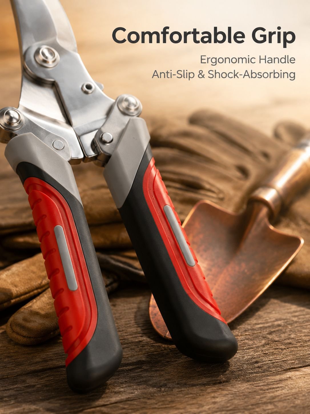 Outils de taille modernes et minimalistes pour arbres et arbustes