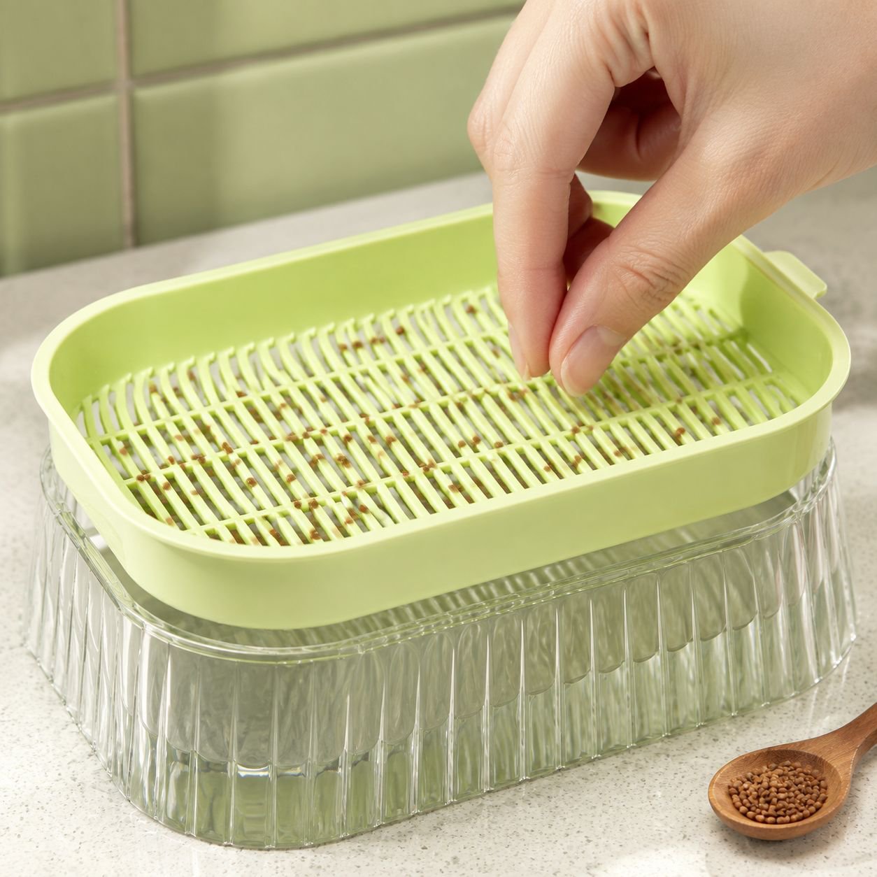 Home Hydroponic Boxes for Bean Sprouts, Soilless Seedling Trays