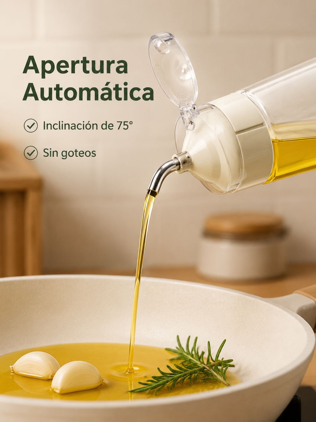 Botella de salsa de soja de vidrio