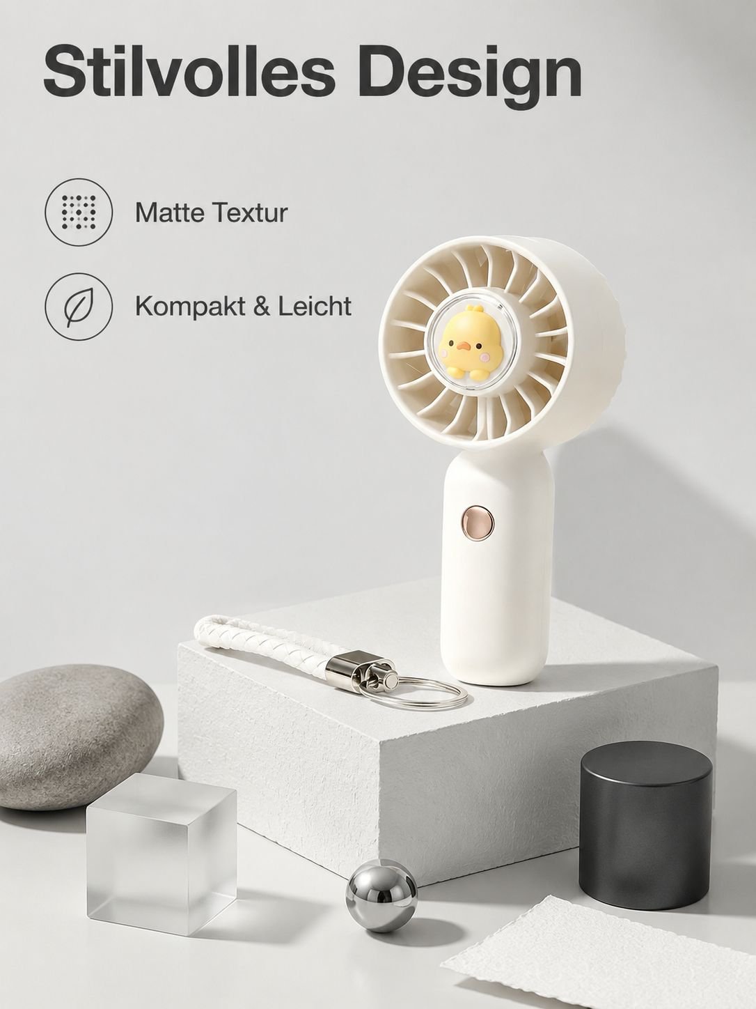 USB Handheld Mini Fan for Students, Pocket-Sized, Silent, Portable, Rechargeable