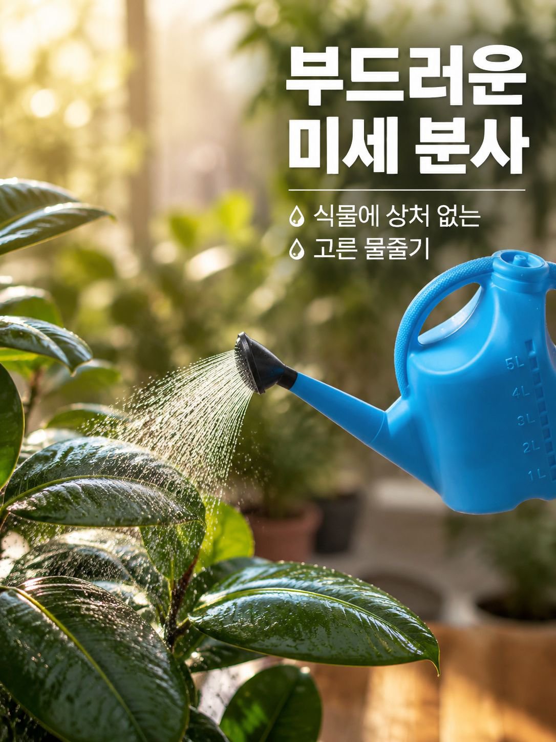 가정용 원예 긴 부리 플라스틱 물뿌리개 두꺼운 살구꽃 스프레이 물뿌리개
