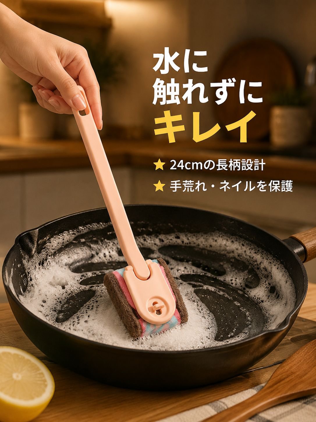 台所用食器洗いブラシと鍋洗いブラシ