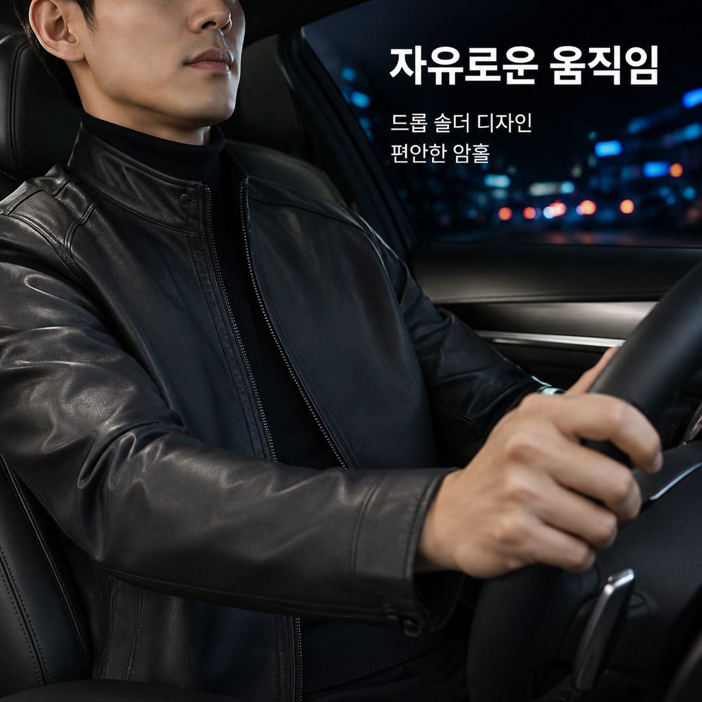 남성용 고급 가죽 재킷