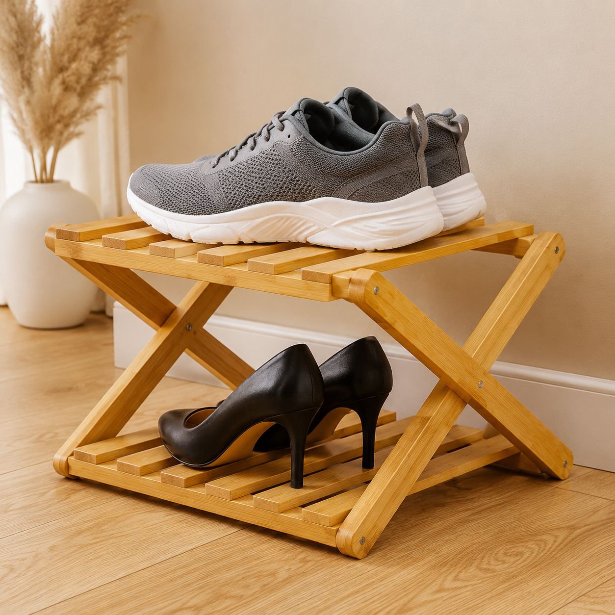 Organizador de calzado plegable para múltiples pares