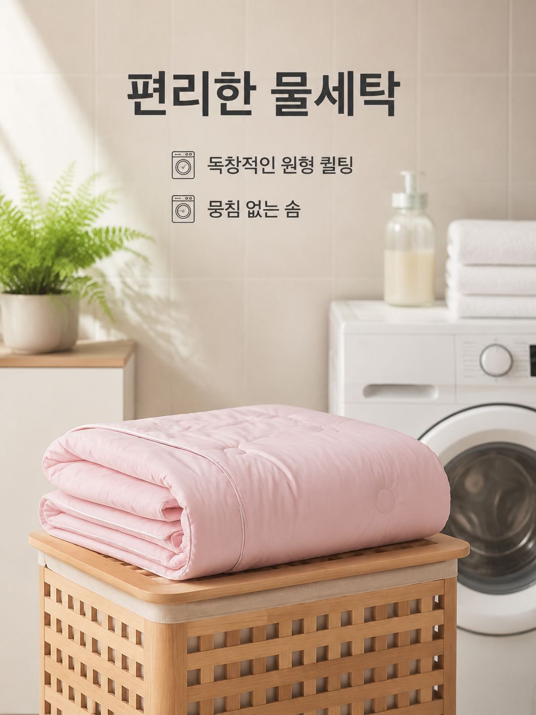 심플한 단색 이불 커버 세트
