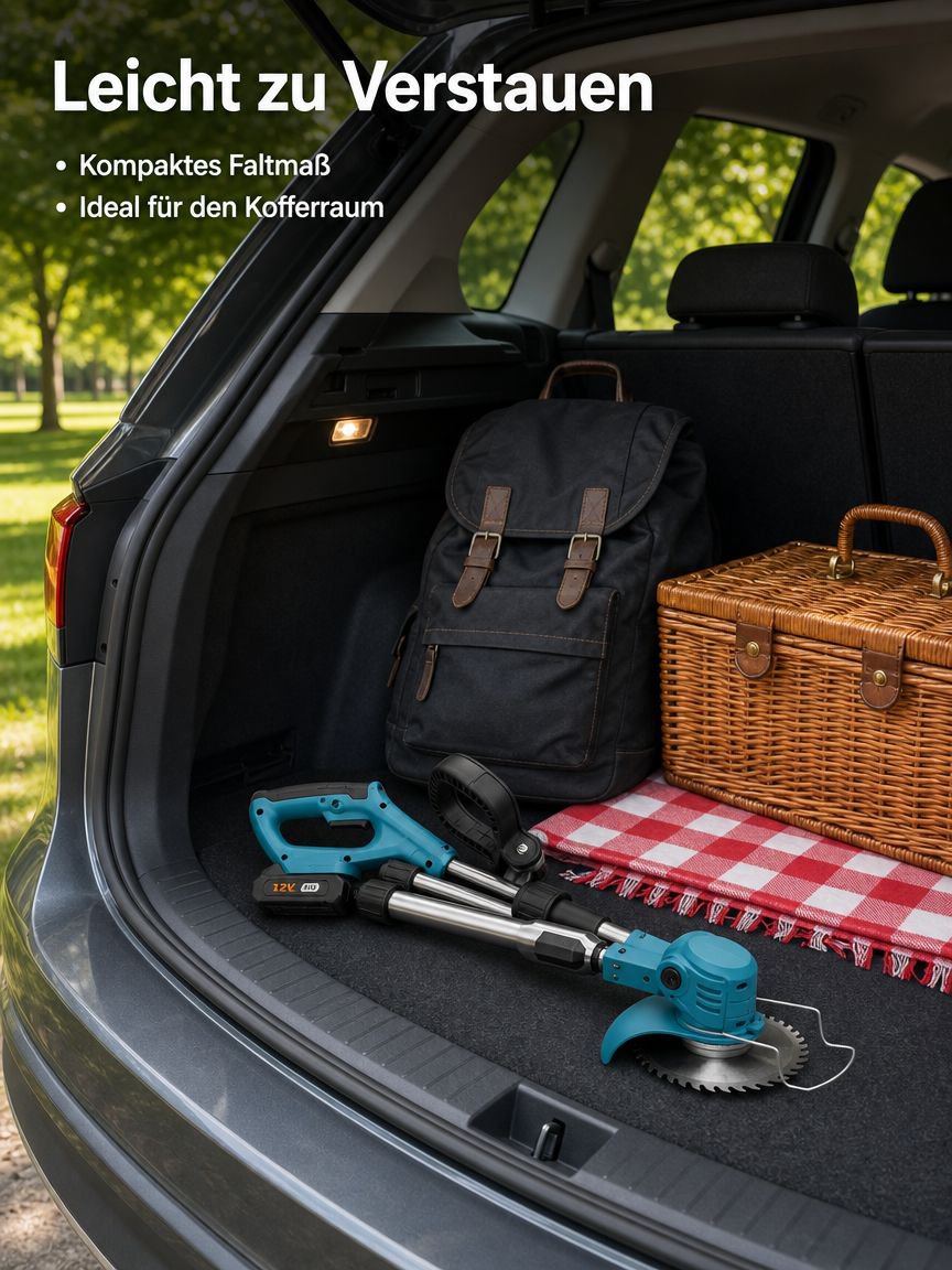Kabelloser Rasentrimmer für jede Ecke im Garten