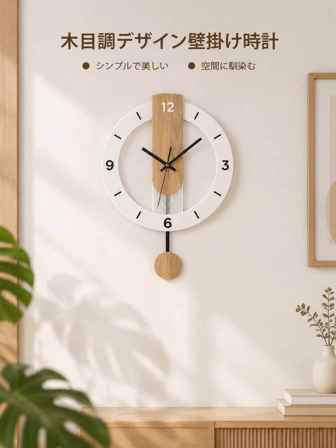 北欧風リビングルーム掛け時計