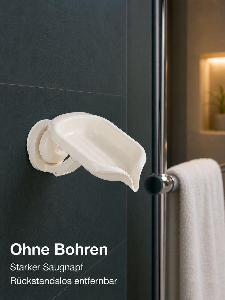 Universelle Seifenschale mit Saugnapf