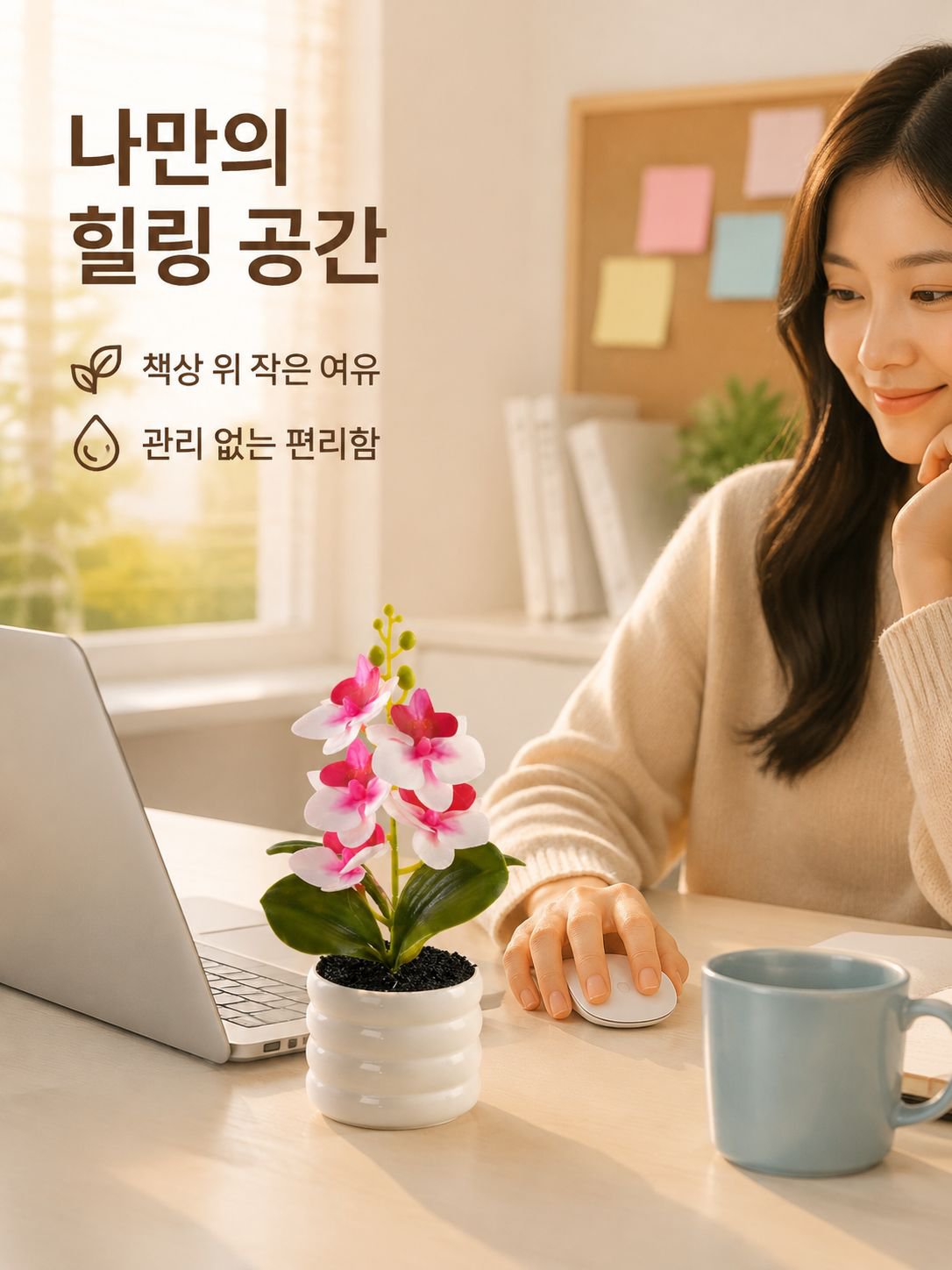 조화 난초 인테리어 화분