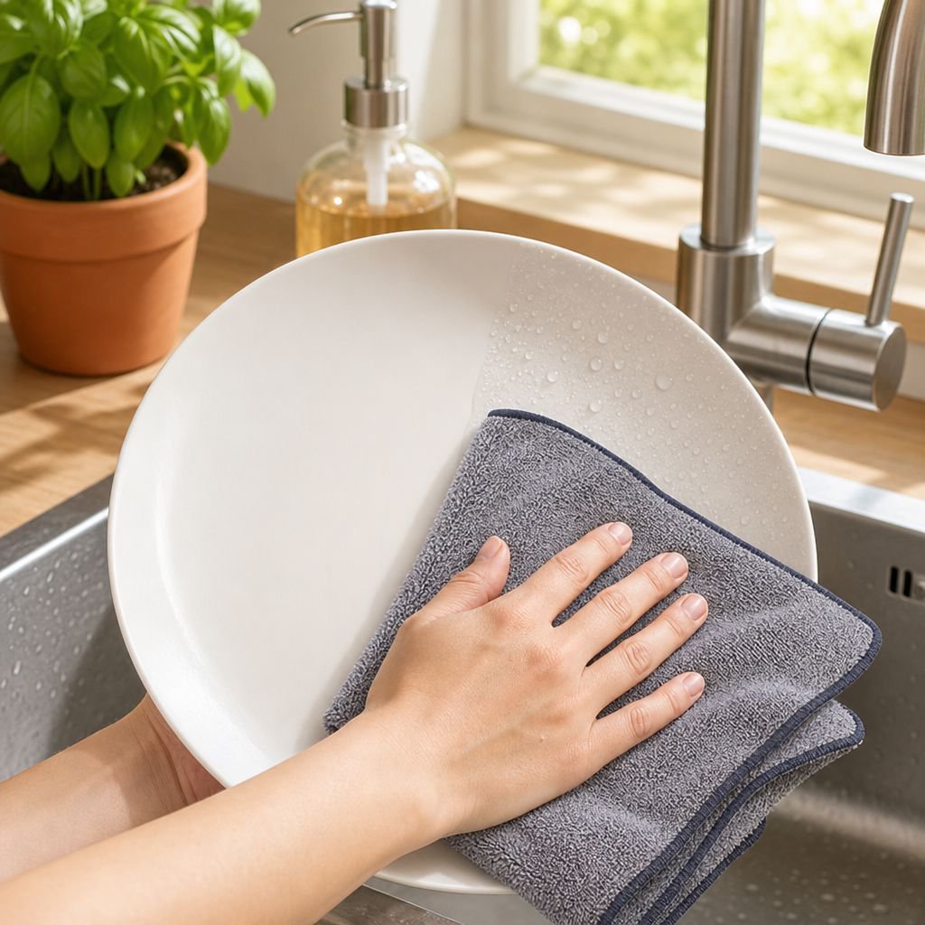 Highly Absorbent Bamboo Charcoal Dish Towel