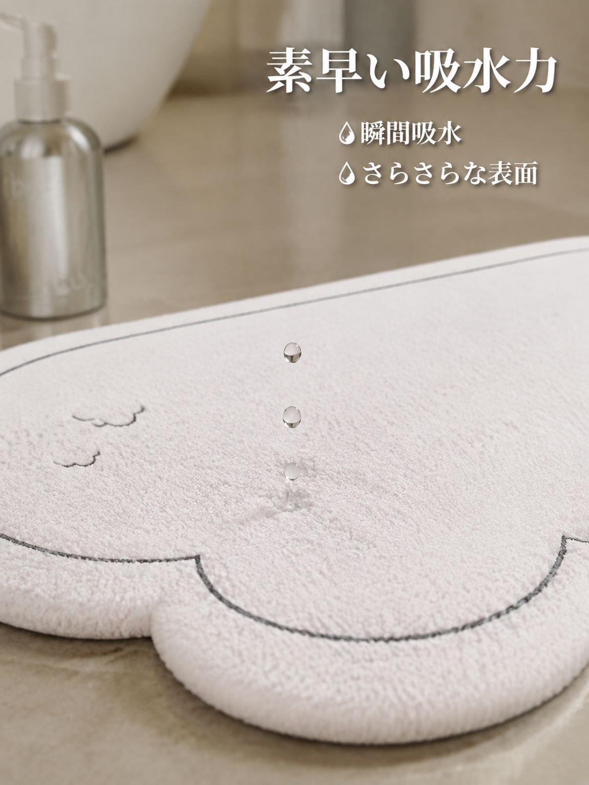 滑り止め吸水トイレバスマット