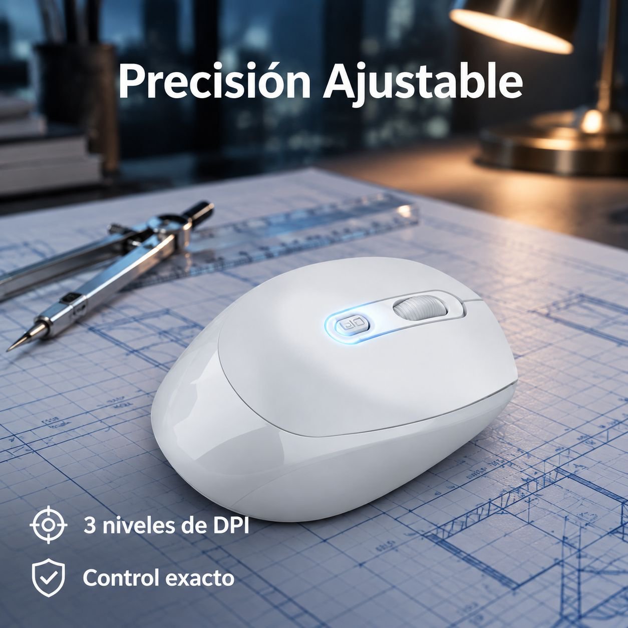 Ratón Bluetooth inalámbrico de modo dual recargable