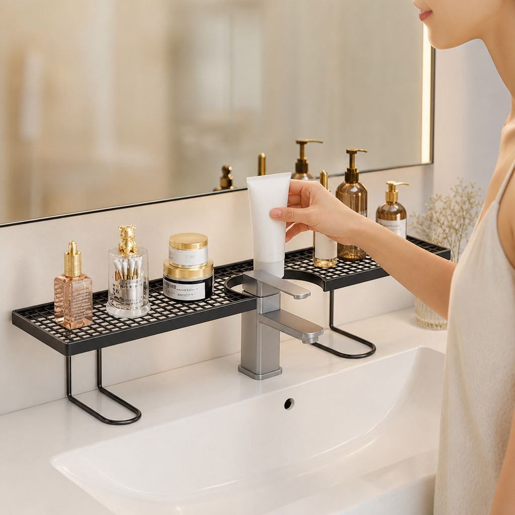 Modern Minimalist Premium Bathroom Vanity Shelf