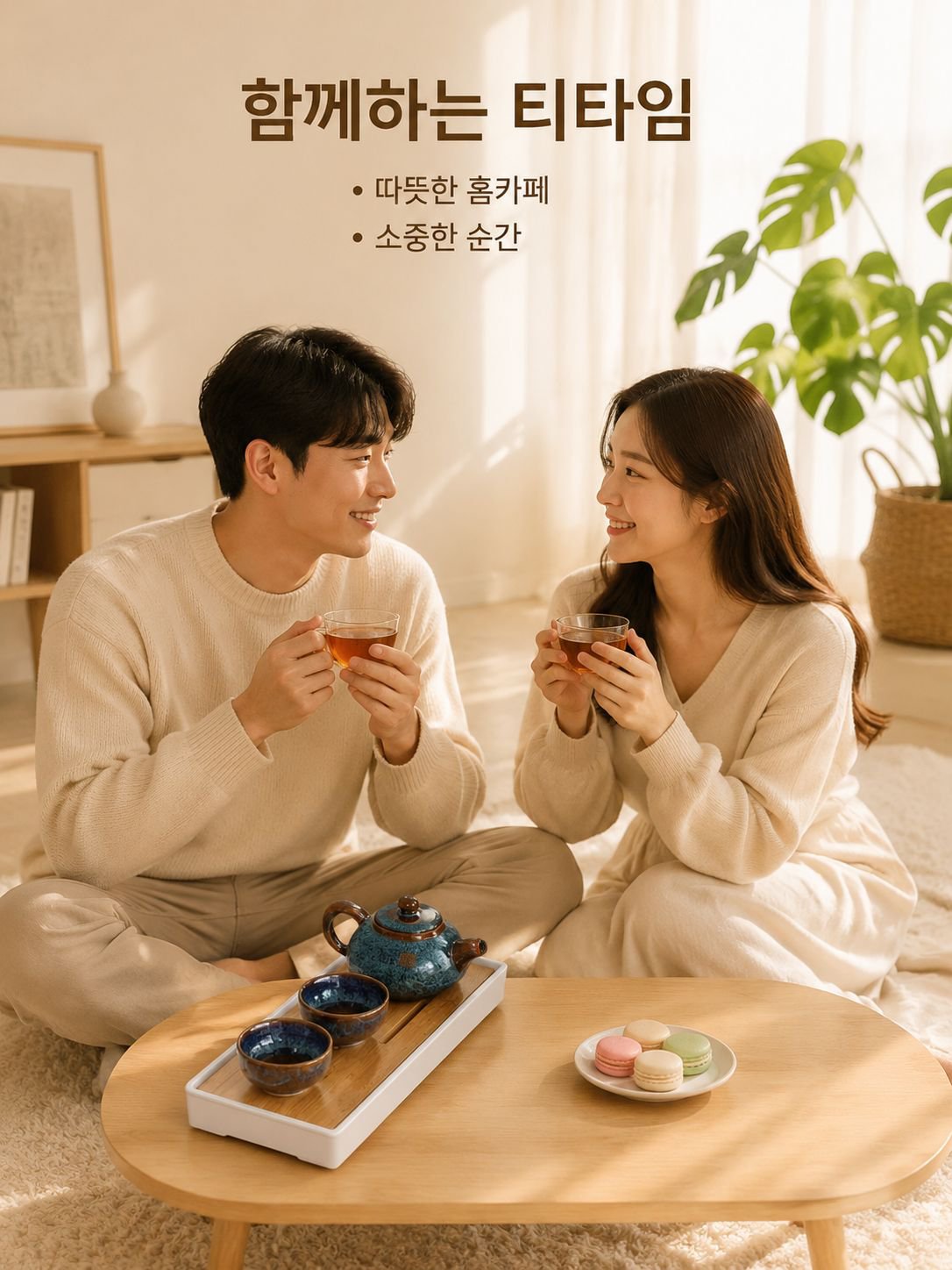 프리미엄 커플 찻잔 선물세트