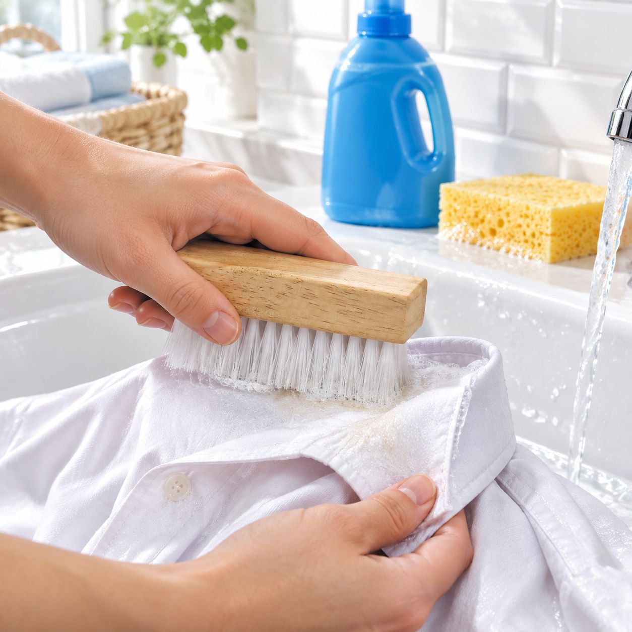 Multi-purpose Natural Wood Shoe Brush Custom Logo Laundry Cleaning Tool